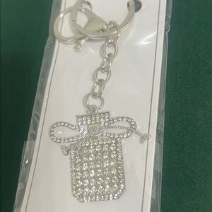 Fashion Jewelry Silver Sparkling Gift Box Charm Key Holder